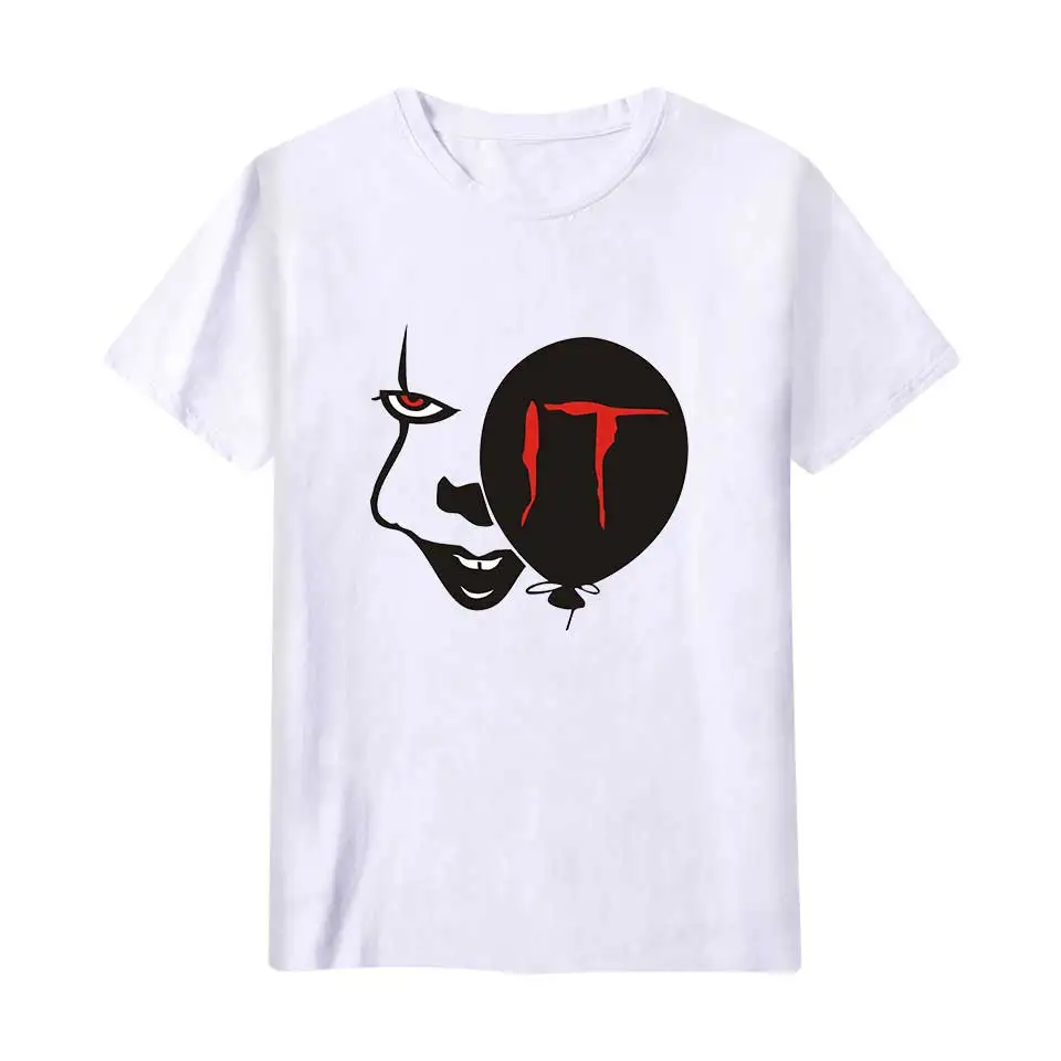Klounas Užsakymą helovinas Pennywise marškinėliai moterims Topai Tee Juokinga TAI Filmas, T-Shirt femme Vasarą Karšto Stephen King Spausdinti Marškinėlius