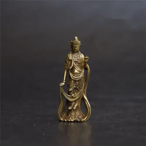 Kinijos Budizmo Guanyin Bodhisatvos Buda Vario, Žalvario, Bronzos Mažas Pakabukas