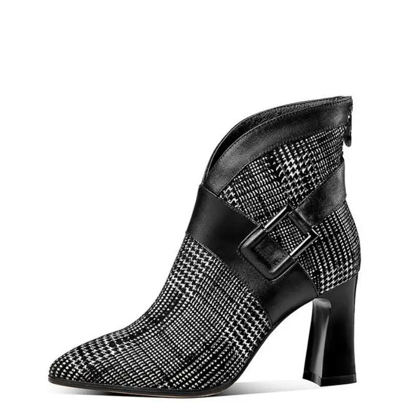 2020 Naujas Britų Stiliaus Moteris Aukštos Obcasie Batų Sagtis Gladiatorių Batai Pledas Modelio Batai Storu Kulnu, Pažymėjo tne Tinklelis