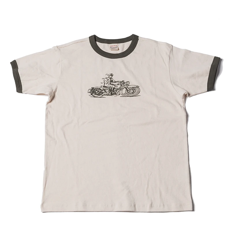 NE STOCK 50s Dviratininkas Lenktynių Grafinis T-Marškinėliai vyriški Colorblock Slim Fit Tee Marškinėliai
