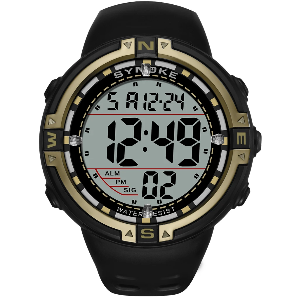SYNOKE Prekės Sporto Vyrų Laikrodžiai Žmogaus Gyvenimo Vandeniui Mados Atsitiktinis Skaitmeniniai LED Laikrodžiai Karinio Smūgio Laikrodžius Dovana Laikrodis