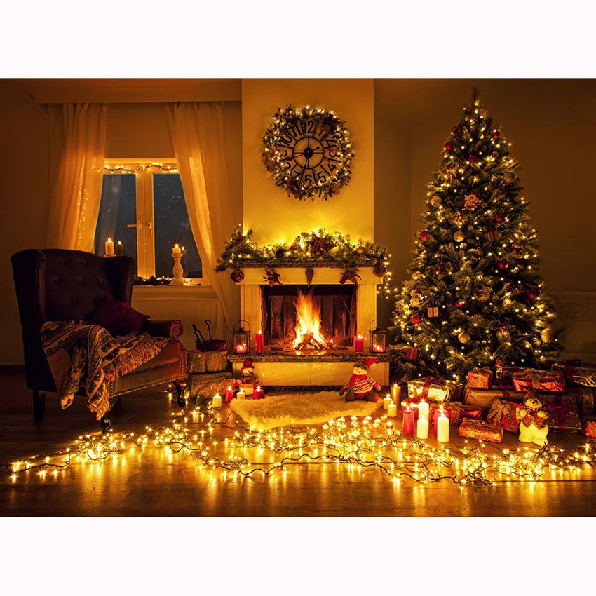 Židinys Kalėdų Medis, Gobelenas Kalėdų Dieną Kabo Medžiaga Scenos Dekoravimas, Sienų Danga Kelių Dydžių Laimingų Naujųjų Metų