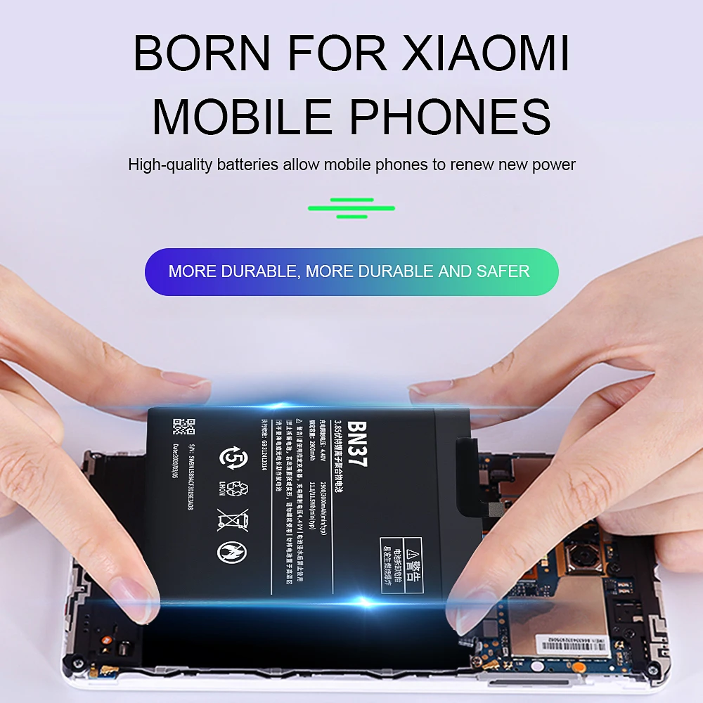 PINZHENG BN37 3050mAh Telefono Baterija Xiaomi Redmi 6 Redmi6 Redmi 6A Baterijų Realias galimybes Aukštos Kokybės Pakaitinis Bateria