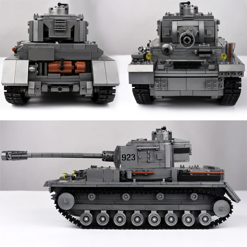 1193+vnt Karinių Blokų Karo Tankas 3D Modelį PZKPFW IV Statyba Blokai, Statyba Žaislų Rinkinys Švietimo Statybos Žaislai Vaikams