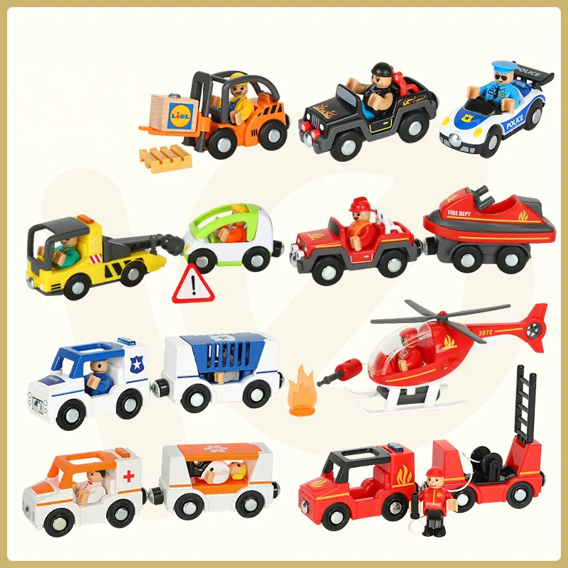 Ugnies Sunkvežimių Magnetinio traukinio automobilis, greitosios pagalbos, policijos automobilio gaisro sunkvežimių suderinama brio medienos stebėti Vaikų žaislai
