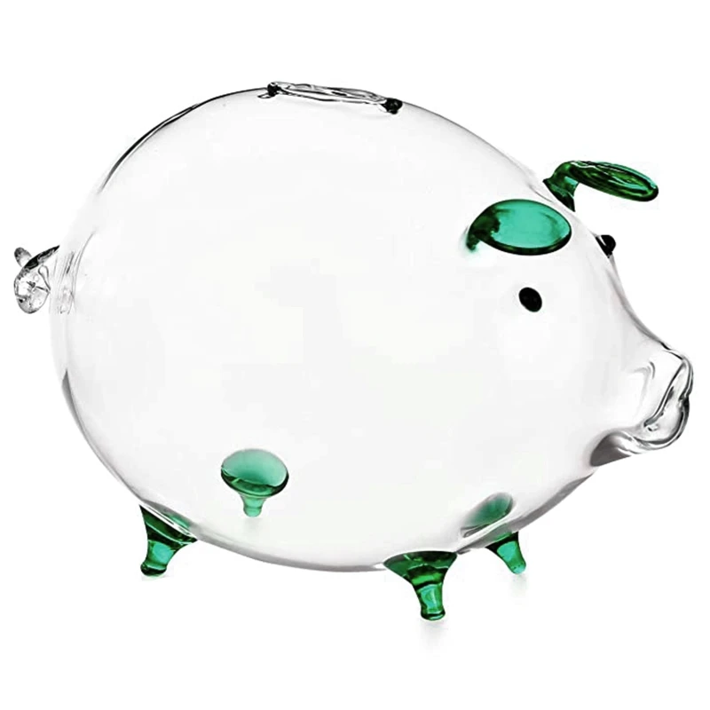 Kiaulių Piggy Bank Pinigų Dėžės Monetos Taupymo Dėžutė Mielas Skaidraus Stiklo Suvenyrų Gimimo