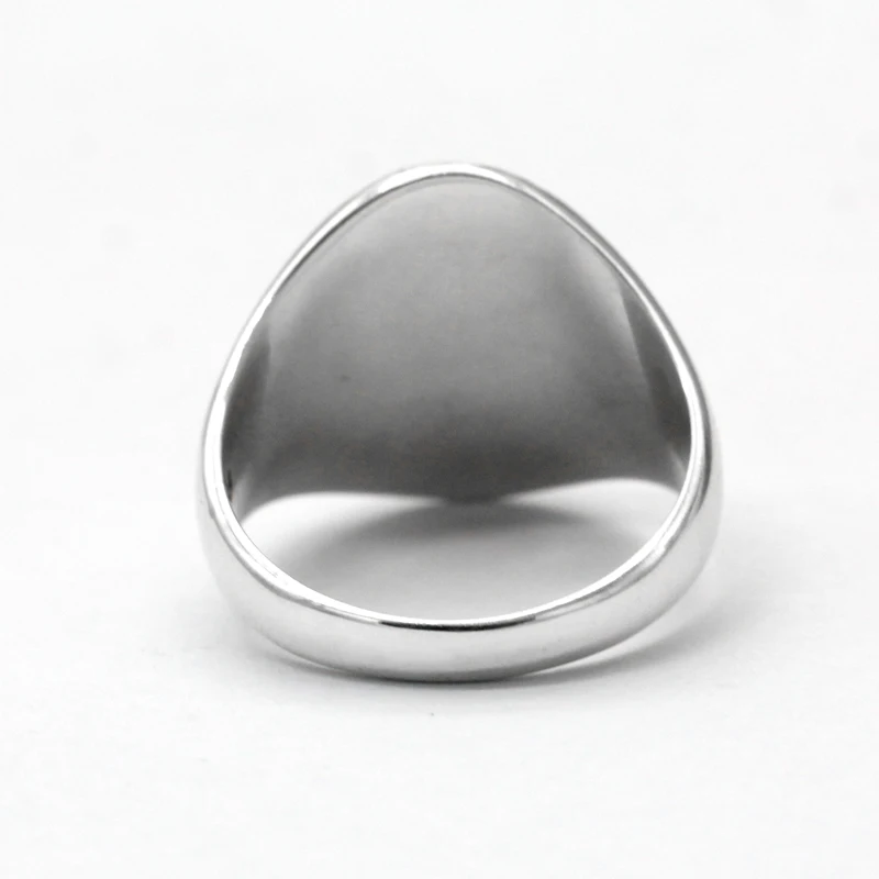 925 Sterlingas Sidabro Vyrų Žiedas Aukso Spalvos Ovalo formos Šlifuoto Paviršiaus Derliaus Žiedas Paprastos Konstrukcijos Vyrų Moterų Mėgėjams bižuterijos