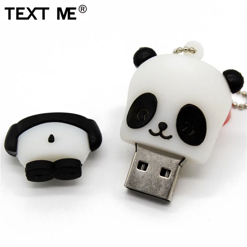 TEKSTAS MAN animacinių filmų 64GB kinijos didžioji panda modelio usb flash drive usb 2.0 4GB 8GB 16GB 32GB dovana pendrive