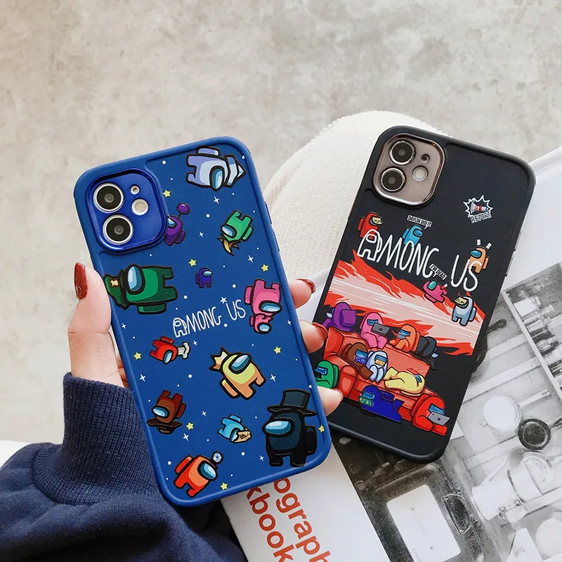 Tarp mūsų Žaidimas Modelio Telefono dėklas Skirtas iPhone 12 mini Pro 11 Max 7 8 Plus XS Max SE 2020 X XR Minkštas Viršelis Mielas Animacinių filmų Atvejais Rubisafe