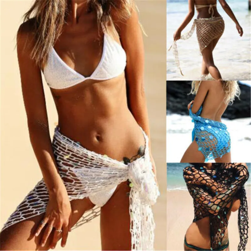 Vasaros Sexy Beach Moterys, Nėrimo Žvejybos Tinklas Paplūdimio Cover Ups 