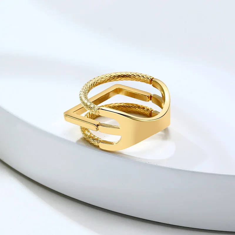 Stilingas Netaisyklingos Geometrinės Žiedas Moterims Aukso Spalvos Šiuolaikinių Hipių Kamino Piršto Žiedai, Šaliai, Papuošalai
