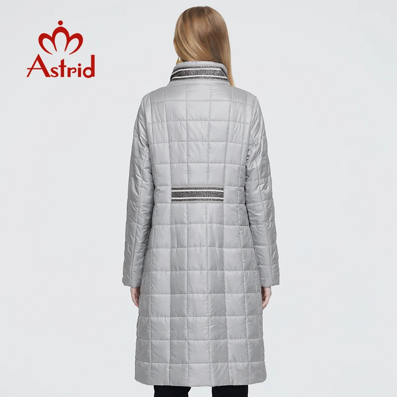 Astrid 2020 Naujas Rudens-Žiemos moteriškų paltų moterų Vėjo šiltas ilgas parko Pledas mados plona Striukė za moterų drabužių 9386