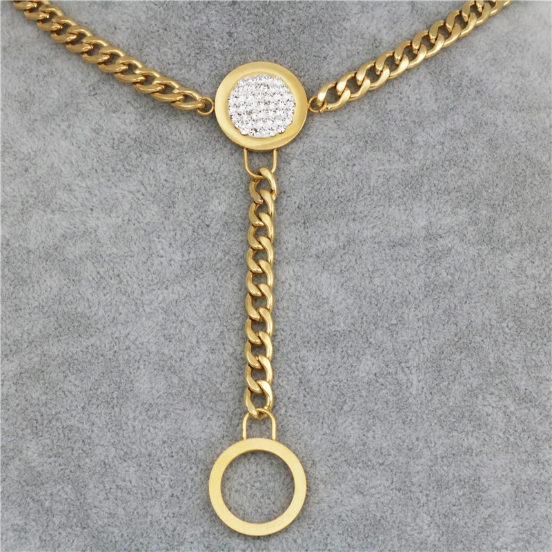 Aukštos Kokybės turas Žavesio aukso spalvos Karoliai earings Papuošalų Rinkinys Moterims Bijoux Didmeninės dovanų