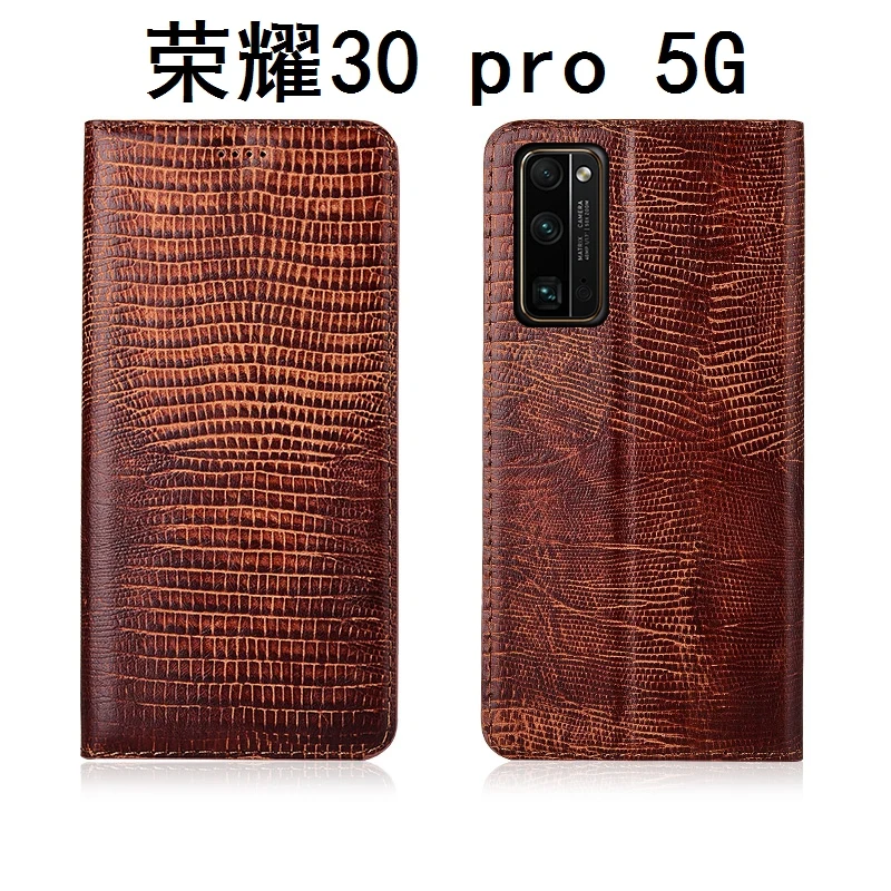 Driežas Modelis Originali Odinis Telefono Dėklas Funda Už Huawei Honor 30 Pro Plus/Garbė 30 Pro Telefonas Flip Cover Kortelės Lizdo Laikiklį Rubisafe