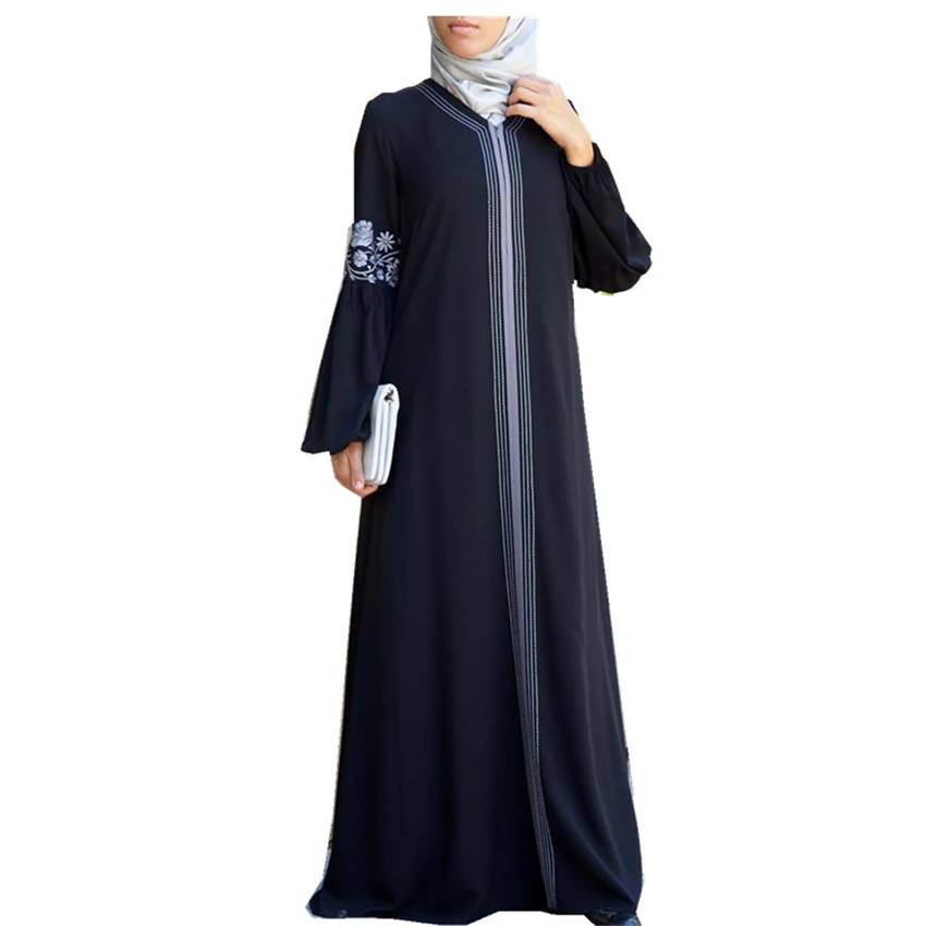 2020 Musulmonų Abaja Moteris, Turkija, Malaizija Ramadanas Islamo Drabužių Kratinys Gėlių Kaftan Elegantiškas Šalis Suknelė Ilgai Rūbeliai