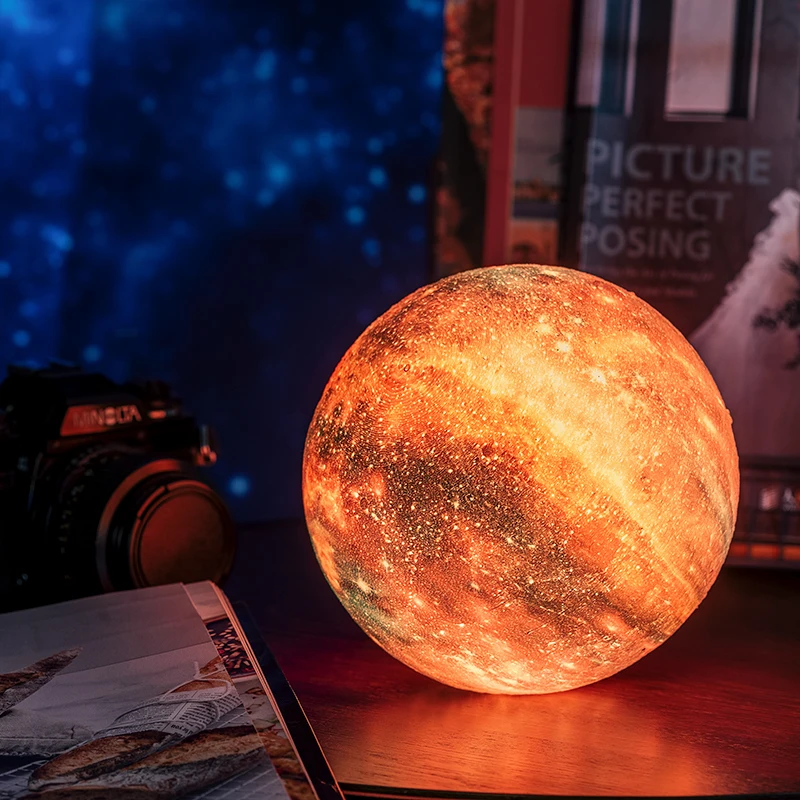 3D Spausdinimo Star Mėnulio Lempa 16 Spalvų Keitimas Palieskite Ir Nuotolinio Valdymo Namų Dekoro Kūrybos Dovana USB Led Nakties Šviesos Galaxy Lempos
