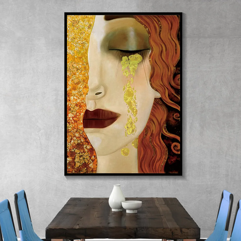 Klasikinis Menininko Gustavo Klimto Ašara Abstrakčiai Naftos Tapyba ant Drobės, Plakatų ir grafikos Meno Siena Nuotraukas Kambarį Cuadros