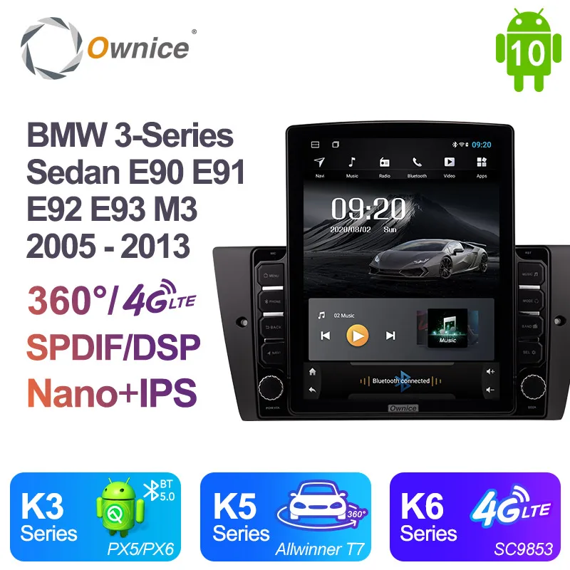 Ownice Android 10.0 BMW 3-Serijos Sedanas E90 E91 E92 E93 M3 2005 M. 2011 M. 2012 m. 2013 m. Automobilio Radijo Auto Multimedia Vaizdo Garso GPS Player