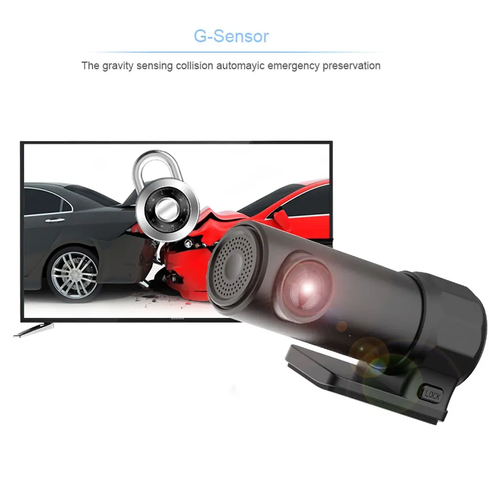 Automobilių DVR 720/1080P HD Naktinio Matymo Brūkšnys Kamera, Diktofonas WiFi Brūkšnys Cam Mini WIFI, Automobilių DVR Kamera Skaitmeninis Registratorius, Vaizdo įrašymas