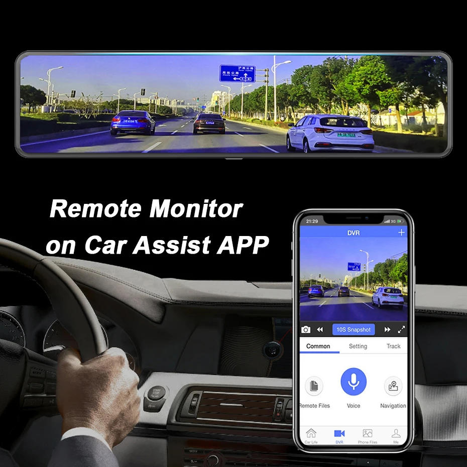 QUIDUX 12 Colių 4G Automobilių Veidrodėliai DVR GPS Navigacijos 2G RAM + 32G ROM Android 8.1 Brūkšnys Cam FHD Vaizdo įrašymo 1080P galinio vaizdo veidrodėlis