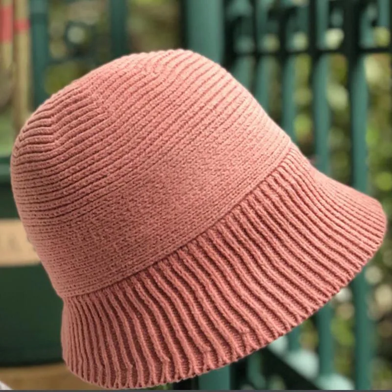 Maxsit U Rudens ir Žiemos Vintage Black Megzti Reguliuojamas Kibiro Kepurę Moterų Visų rungtynių Mažų kartu Žvejys Skrybėlę Atsitiktinis Skrybėlę