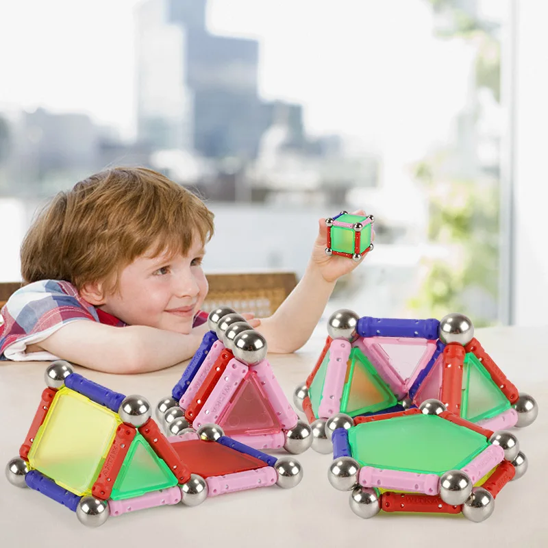 50 Gabalas Magnetinio Plytelių Nustatyti Žaislai, Magnetiniai Blokai Rinkinys, skirtas vaikams,2D/3D Švietimo Kūrybiškumą KAMIENINIŲ Žaislai Vaikams
