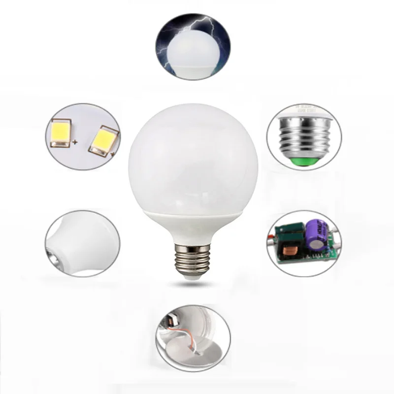 LED Lemputė LED Lemputė E27 E26 AC 110V, 220V 10W 20W 30W G80 G95 G120 Lampada LED Prožektoriai, Stalo Lempa