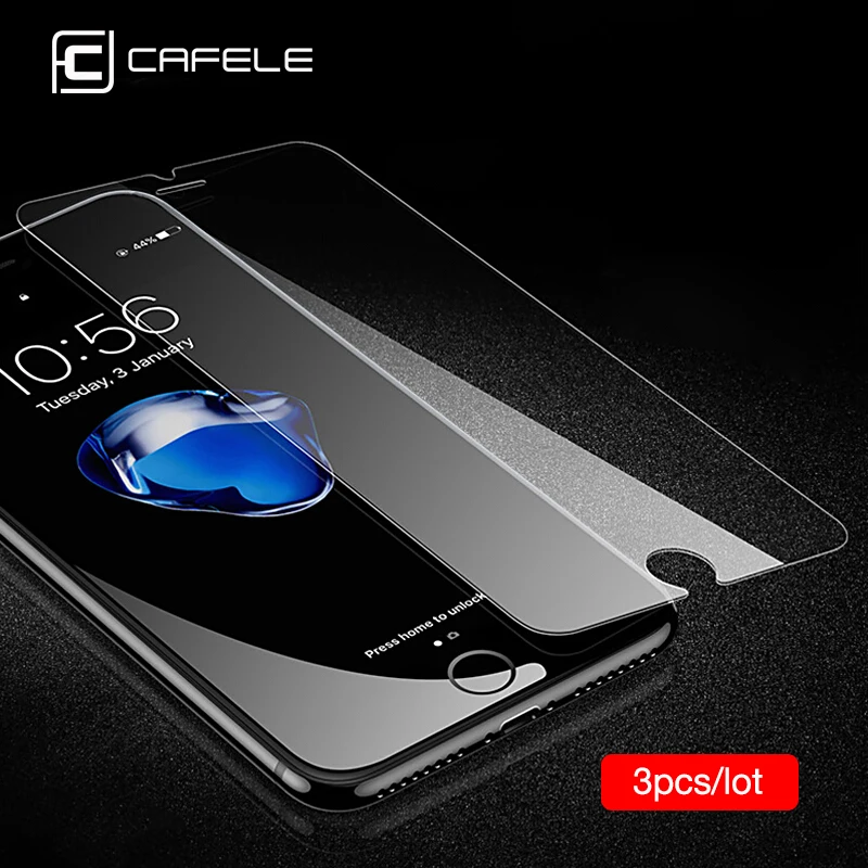 CAFELE 3pcs Grūdintas Stiklas iPhone 8 7 6 6s plius Screen Protector 2.5 D Apsauginis Stiklas 
