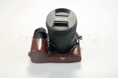 PU Oda atveju Pusė kūno nustatyti padengti Rankena Nikon Z7 Z6 Z5 Z6II Z7II Fotoaparato Krepšys su Baterija Atidarymas