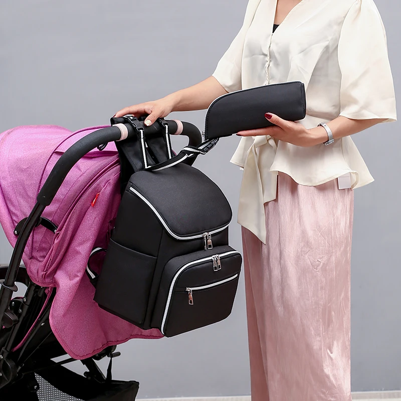 Multi-funkcija USB Mumija Maišelį Iš Nešiojamų Vystyklų Krepšys, Kuprinė Motinystės Maišai Krepšys Vežimėlis Baby Care moteriškos Mados Maišelį