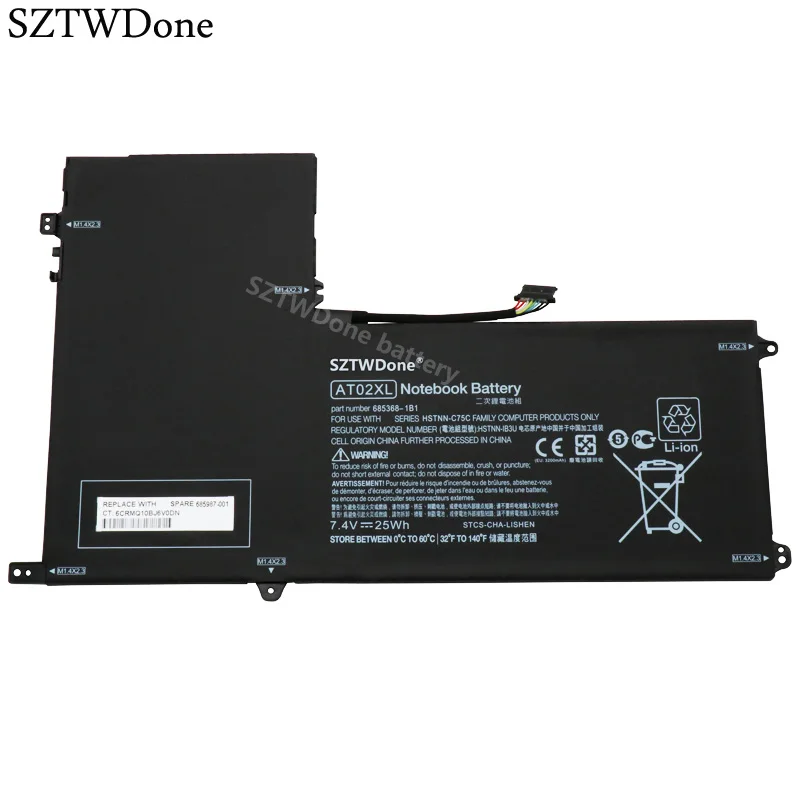 SZTWDone AT02XL Planšetinio kompiuterio Baterija HP ElitePad 900 G1 HSTNN-C75C HSTNN-IB3U HSTNN-DB3U 685368-1C1 685987-001 AT02025XL