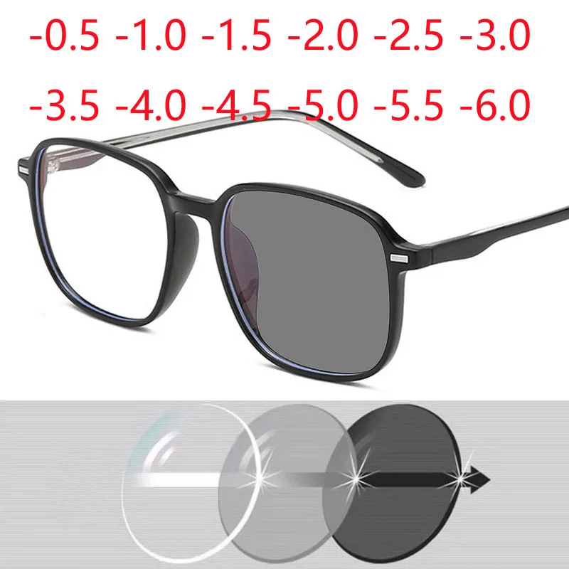 Photochromic myopie akiniai, unisex ultra-aišku, multi-funkcija akiniai nuo saulės dvejopo naudojimo recepto -0.5 -1.0 -1.5 ... -6.0
