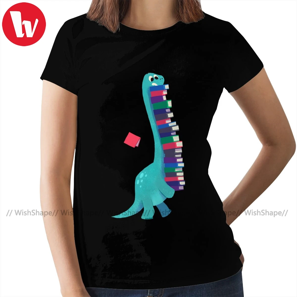 Dinozaurą T-Shirt KNYGOS DINOZAURAI Marškinėliai Trumpas Rankovėmis Madinga Moterų marškinėlius Didelės Gatvės Mados Ponios Tee Marškinėliai