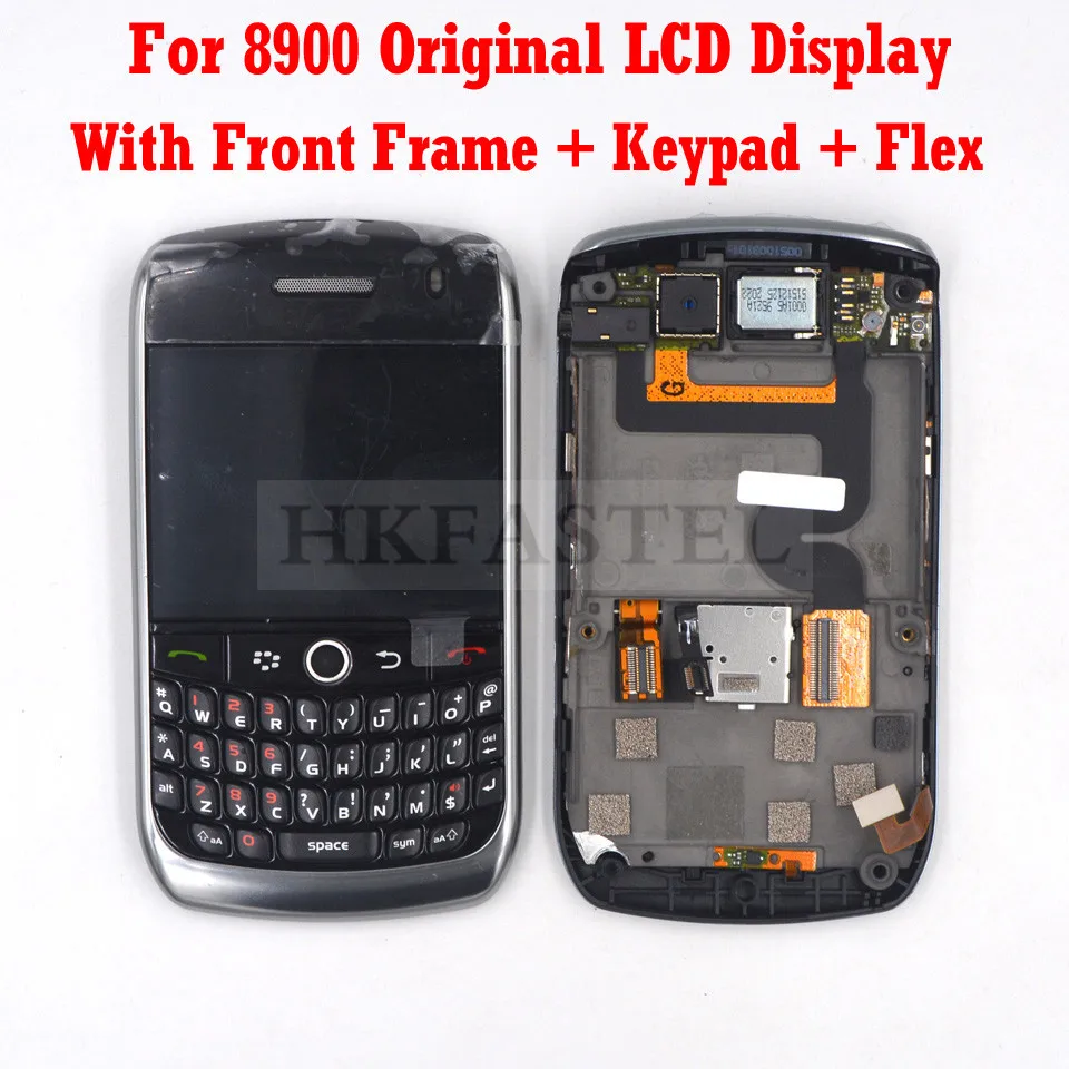 Originalus Naujas LCD BlackBerry Curve 8900 Mobiliojo Telefono LCD ekranas skaitmeninis keitiklis ekranas Priekyje Rėmo Dangtis klaviatūra flex Nemokamas Įrankis