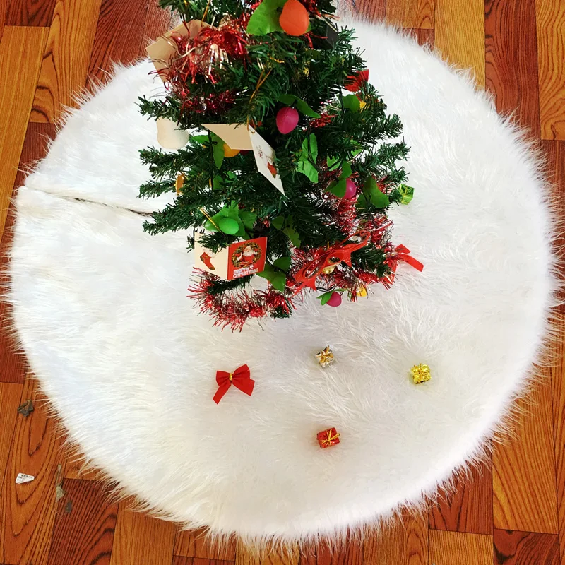 122cm/ 90cm/ 78cm Baltas Kilimas Kalėdų Eglutė Sijonas Pagrindo Grindų Kilimėlis Padengti Kalėdos Kalėdų Medžio Apdaila Naujųjų Metų Namuose