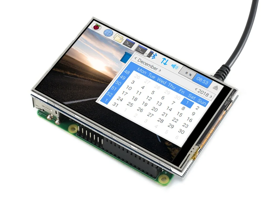 4 colių Jutiklinis Ekranas TFT LCD Aviečių Pi 4inch RPi LCD (C) 125MHz Didelės Spartos SPI Varžinio Jutiklinis 480x320 aparatūros rezoliucija
