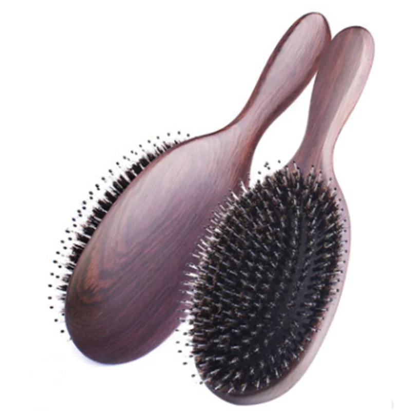 Gamtos ebony Oro pagalvės SPA pranešimą šukų šerių šukomis plaukų slinkimo sveikatos medinės šukos, Plaukų Stilius