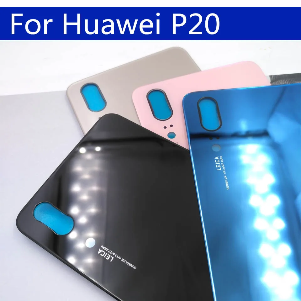 10vnt\daug Huawei P20 Galinio Stiklo Baterijos Dangtelis Galinių Durų Korpuso Dangtis Atveju P20 EML-L09 L09C Važiuoklės Shell 