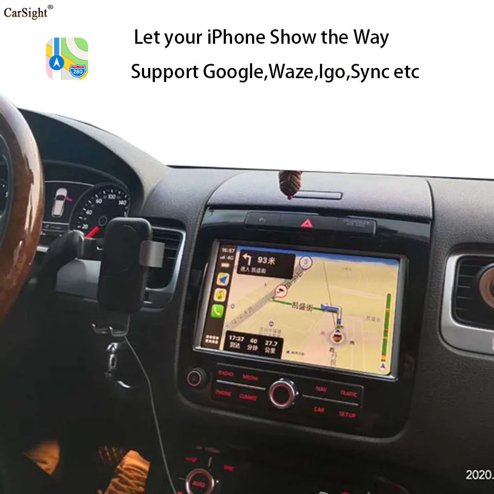 CarPlay / Android auto Modulis Volkswagen Touareg 7P RNS850 Waze Coyote 