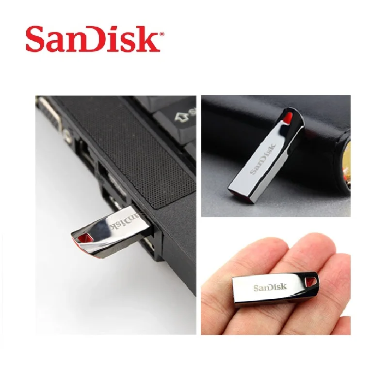 SanDisk USB Originalus CZ71usb Pendrive USB 2.0 Flash Drive 64GB 32GB 16GB Pen Ratai Metalo Flash Drive Aukštos Kokybės Saugojimo Prietaisas