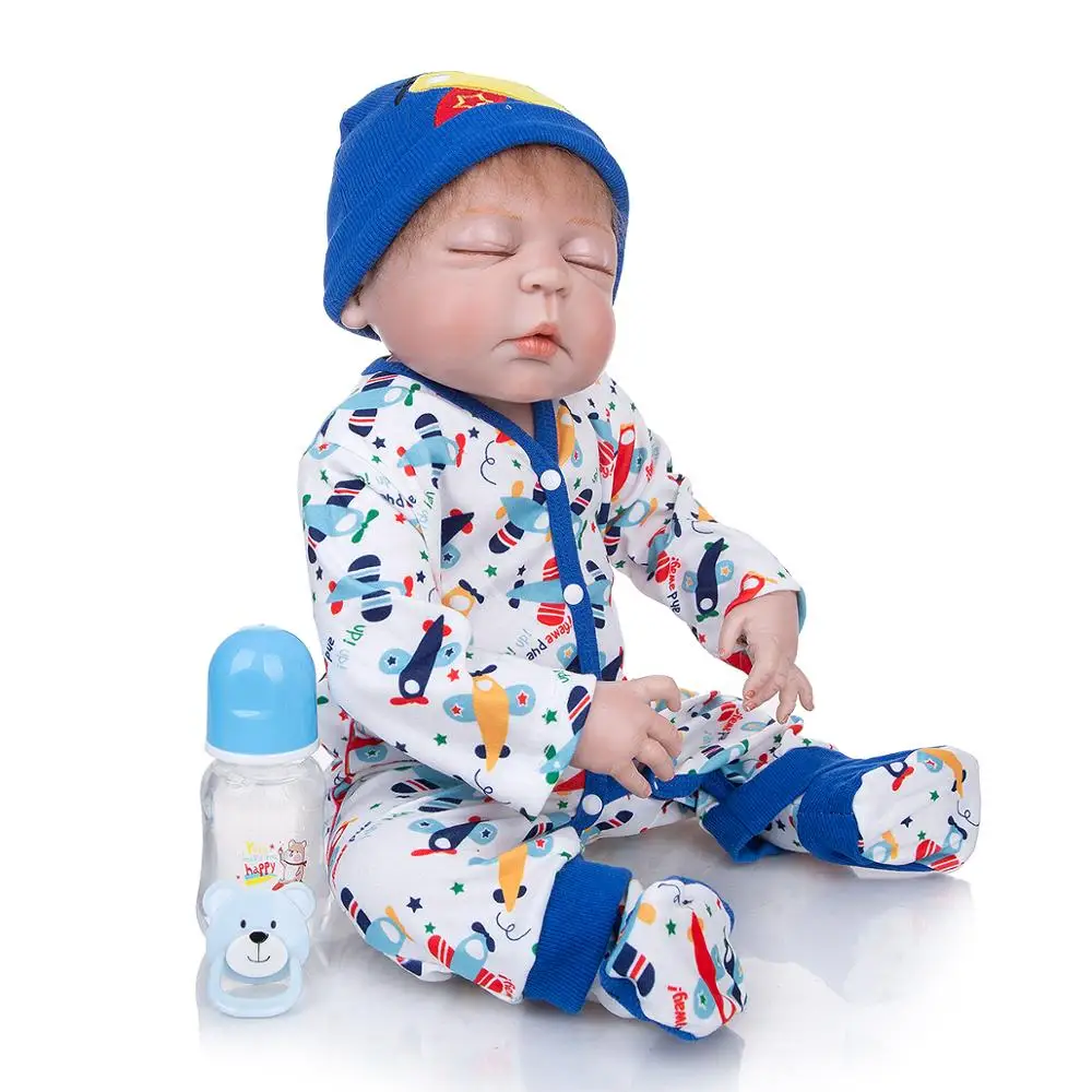 23 Colių Ribota Kolekcija Reborn Lėles 57 cm Visas Silikono Vinilo Realus Miega Berniukas Baby Doll Žaislas Vaiko Gimtadienio Dovana