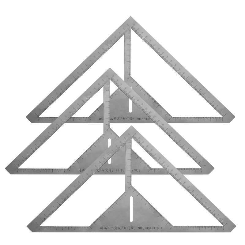 Multi-funkcija Grindų Drenažo Valdovas Tiksliai Trikampis Valdovas Nerūdijančio Plieno Patvarus Kampas Meistras Gėlių Modelio Plytelių