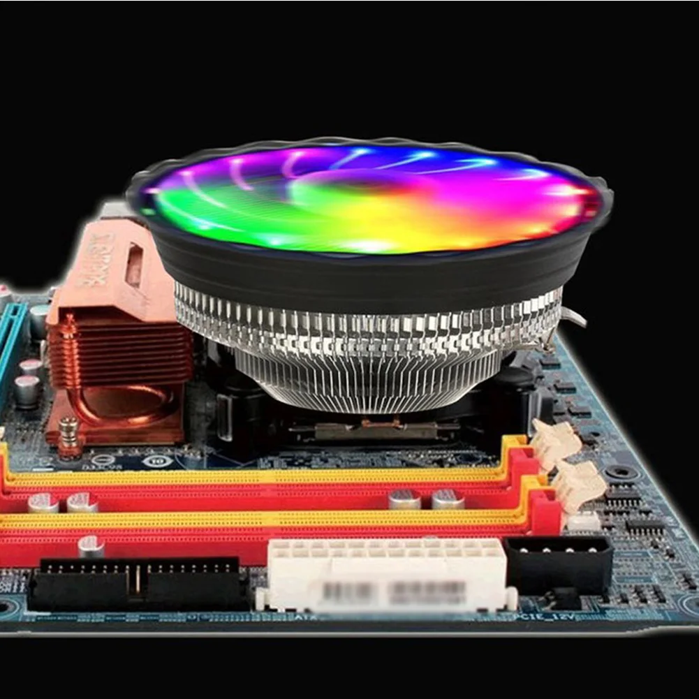 CPU Aušintuvo Radiatoriaus 3PIN Mažai Triukšmo RGB Aušinimo Ventiliatorius Oro Heatsink For Intel LGA 775 1150 1151 1155 1156 AMD AM2 AM3 Aušintuvas AM4