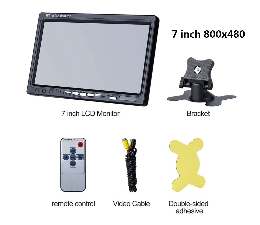 7 colių mini nešiojamą hd lcd TFT CCTV saugumo ekrano automobilių ekranas 10.1