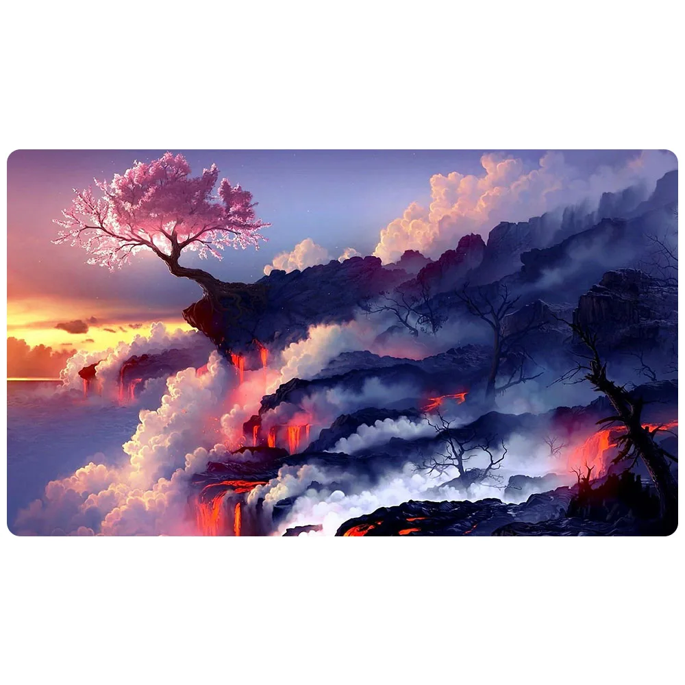Magija trading card game Playmat: cherry blossom medžių žydėjimas bėdose meno playmat 60cm x 35cm (24