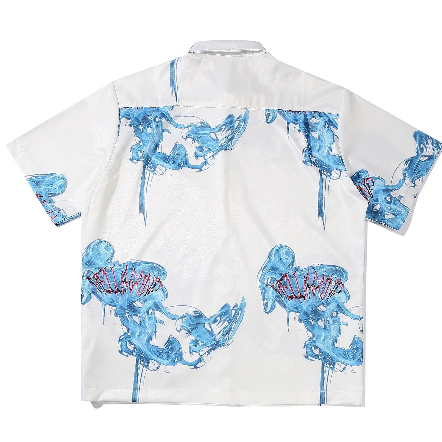Havajai Mėlyna Dūmai Spausdinti Paplūdimys Marškinėliai Vyrams Harajuku Mados Streetwear Viršūnes 2020 Atostogų Medvilnės Atsitiktinis Palaidų Porų Trumpas Rankovės