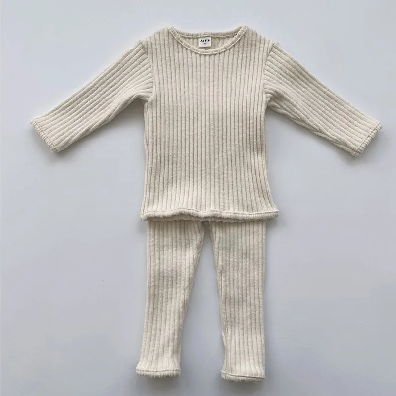2020 m. Nauja Baby Girls 2 Vnt. Rinkinys marškinėliai+ Ilgas Kelnes Žiemos Medvilnės Mados Babys Pajama Tinka 0-3 metų