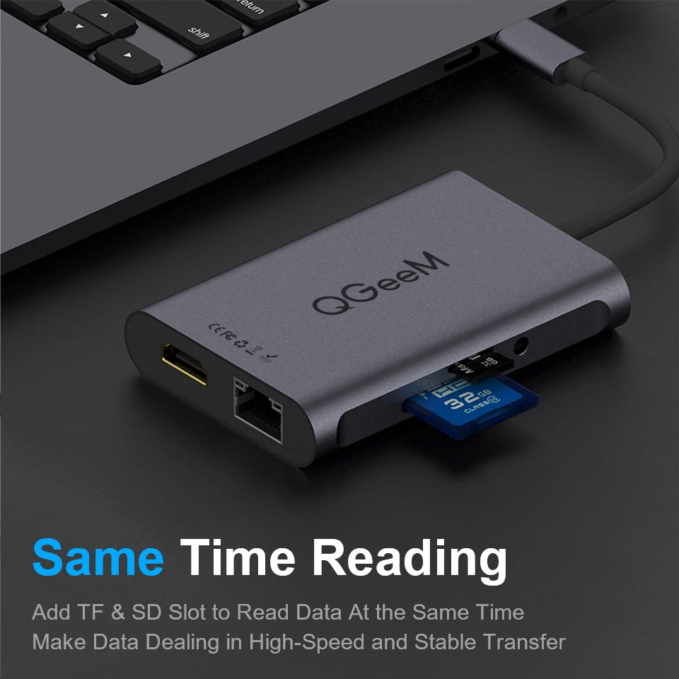 QGeeM 8 1 USB C Centru 
