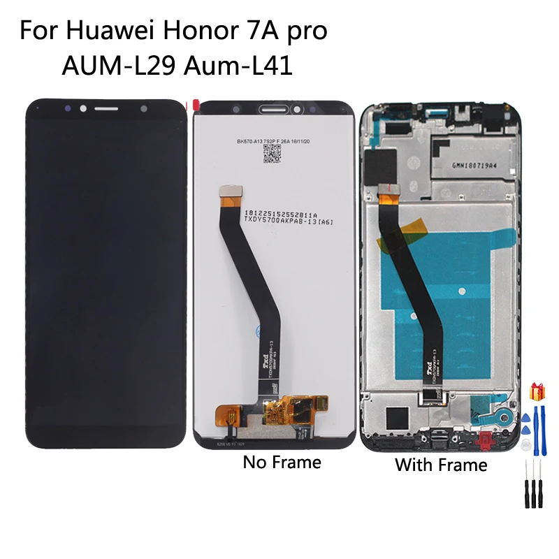 Originalą Huawei Honor 7A pro LCD Ekranas Jutiklinis Ekranas AUM-29 Aum-L41 Remontas, Dalys Garbę 7A pro AUM-L33 Ekrano WithFrame