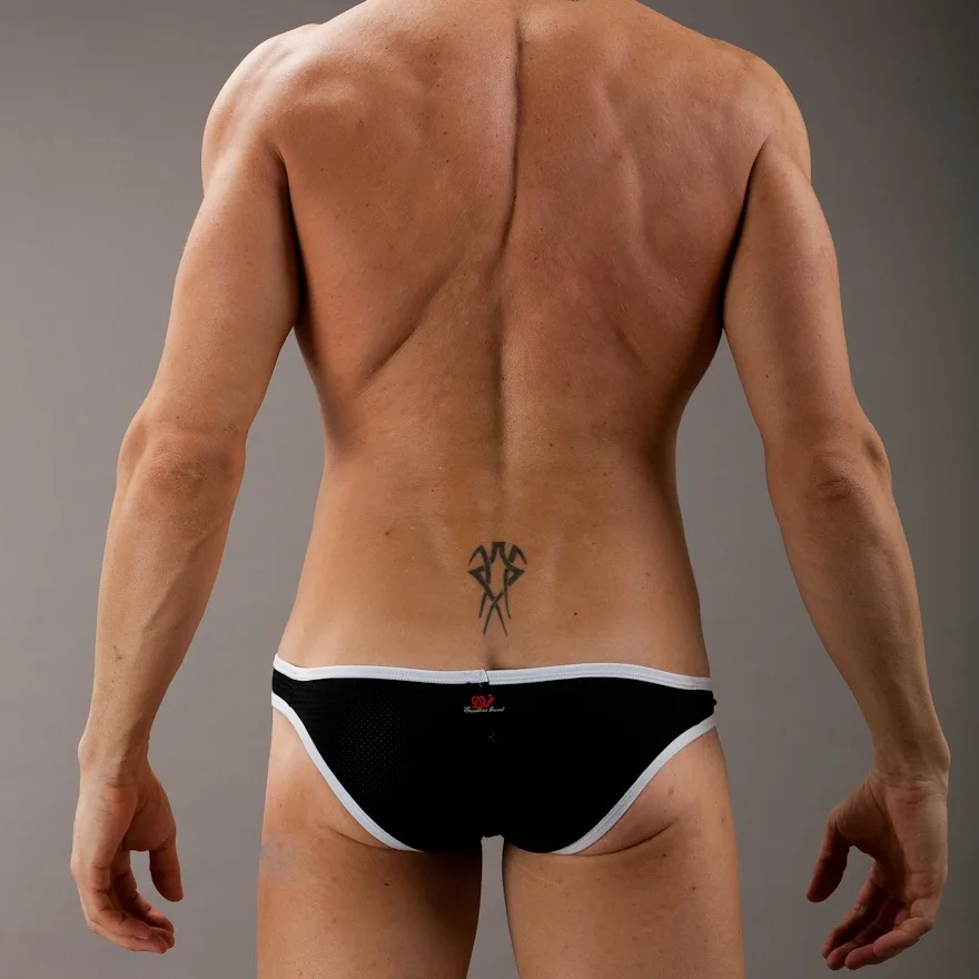 Sexy Gay maudymosi Kostiumėliai Vyrų Bikini Tinklinio U-krepšys su Kvėpuojantis vyriškos Maudymosi Trumpikės Maudymosi Mens Dirželius Plaukti Lagaminai Maillot De Bain